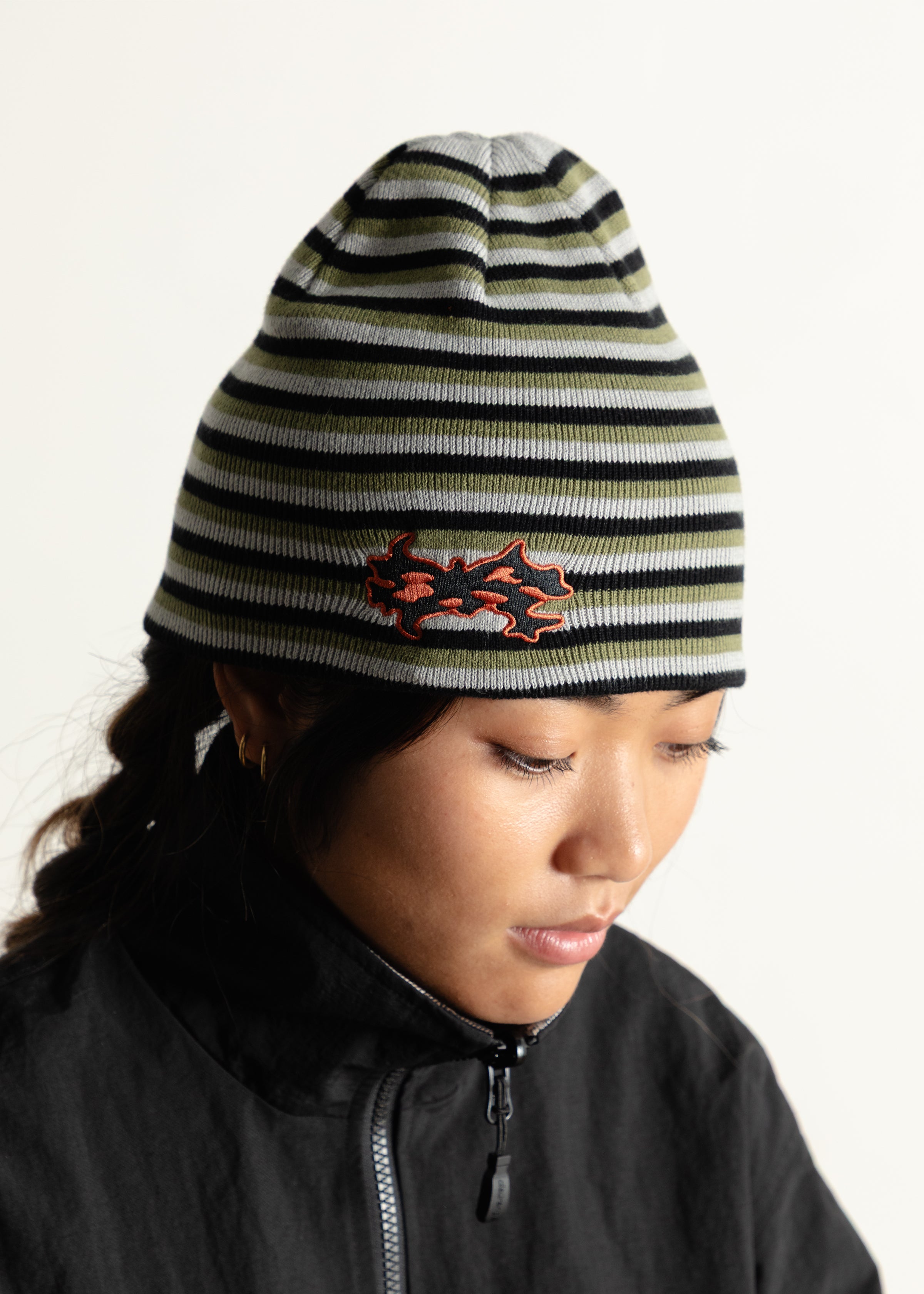 Stripe Beanie - Slate