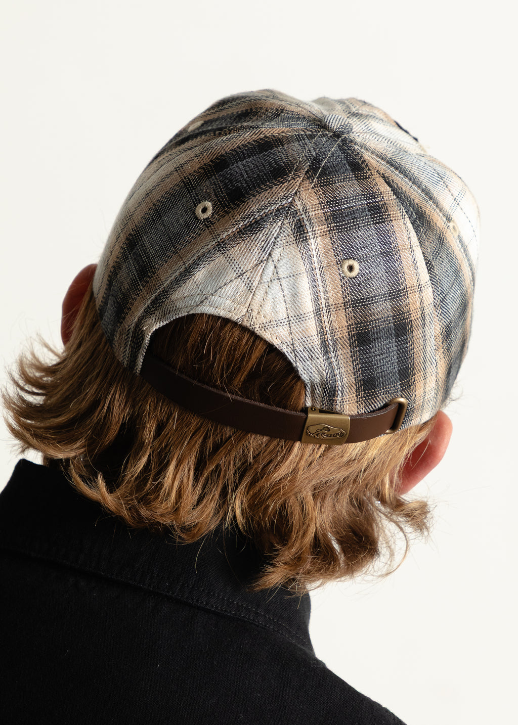 Plaid Cap - Cream