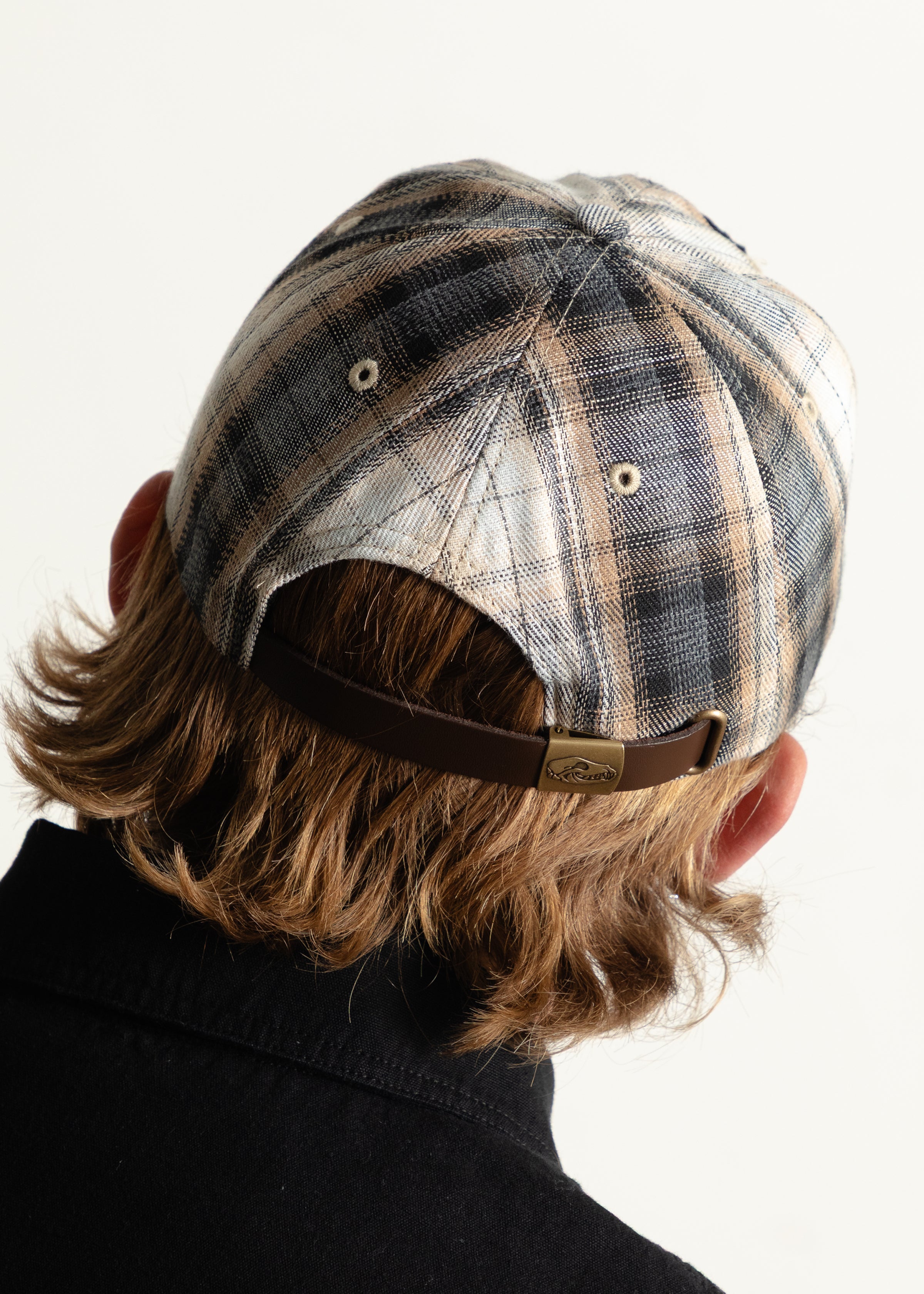 Plaid Cap - Cream