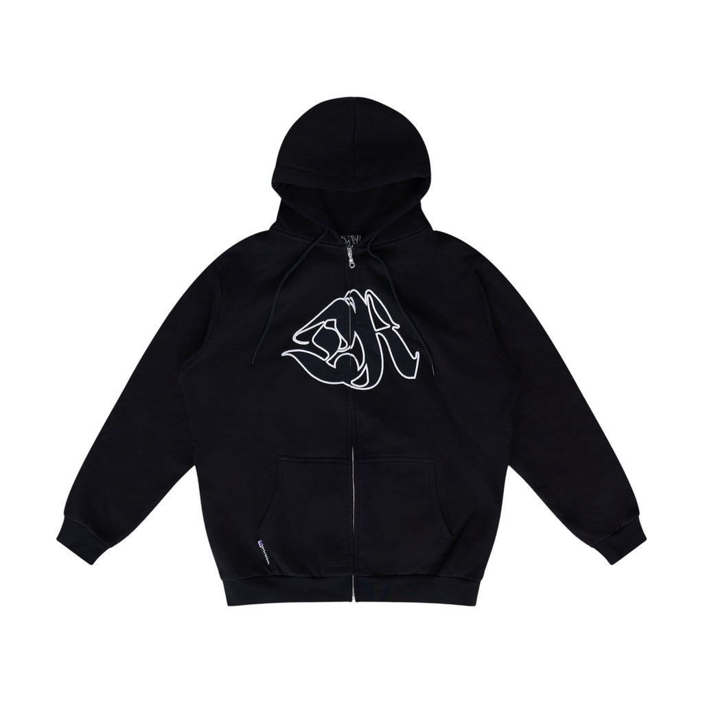 DR Zipper Hoodie - Black