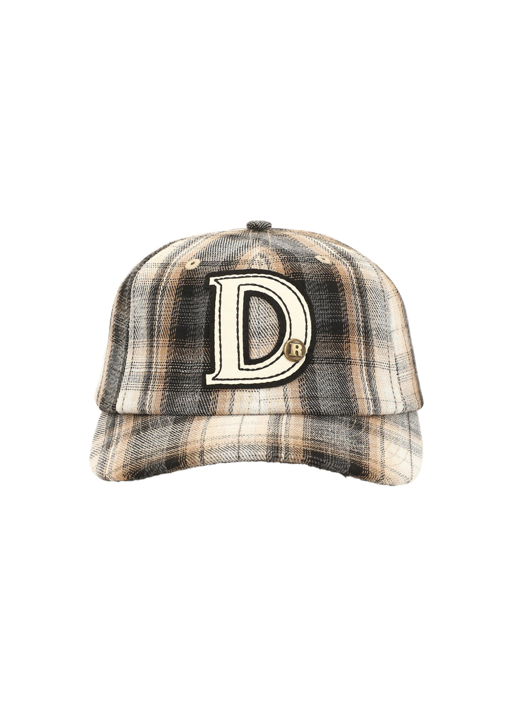 Plaid Cap - Cream
