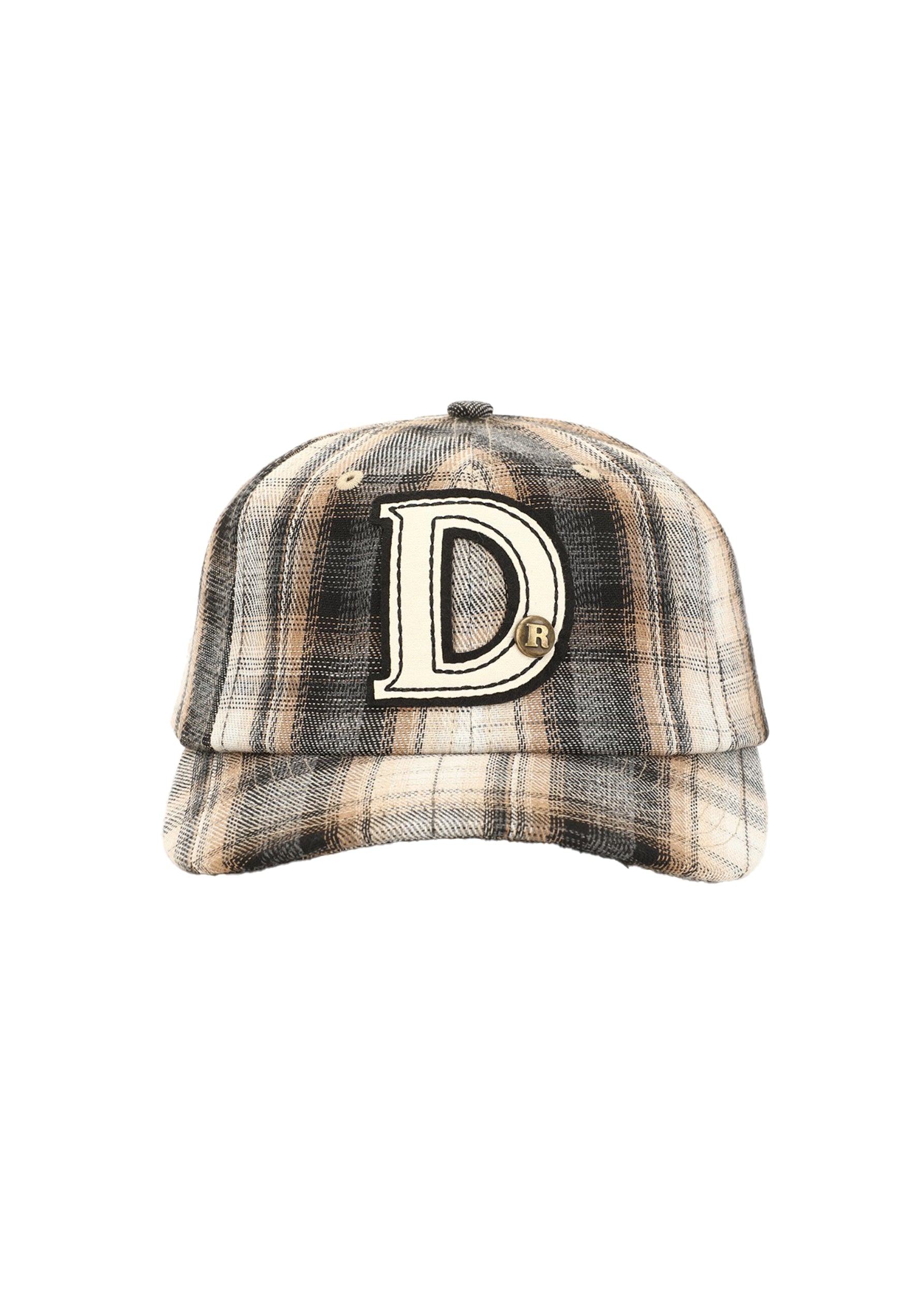 Plaid Cap - Cream