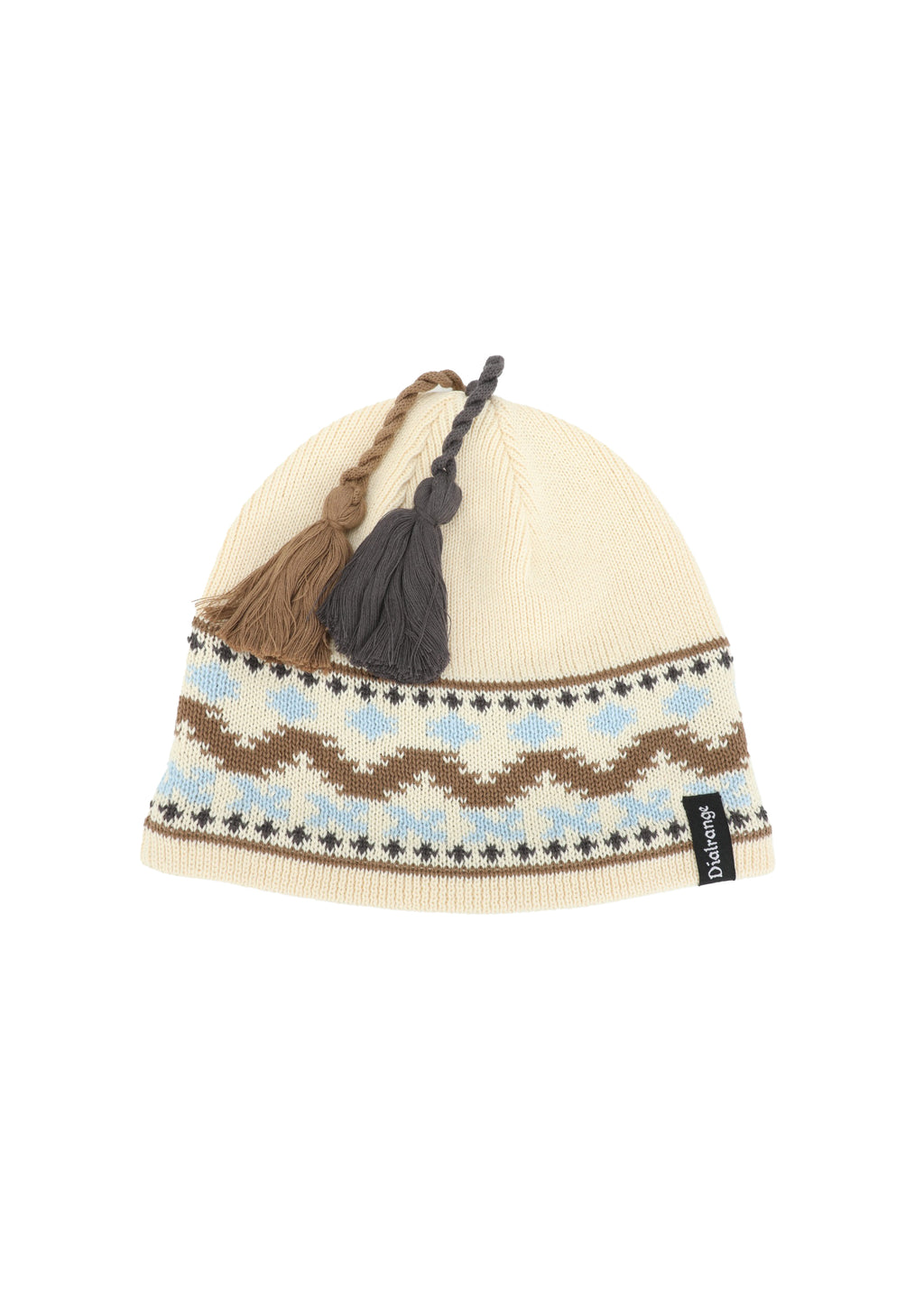Tassle Beanie - Cream