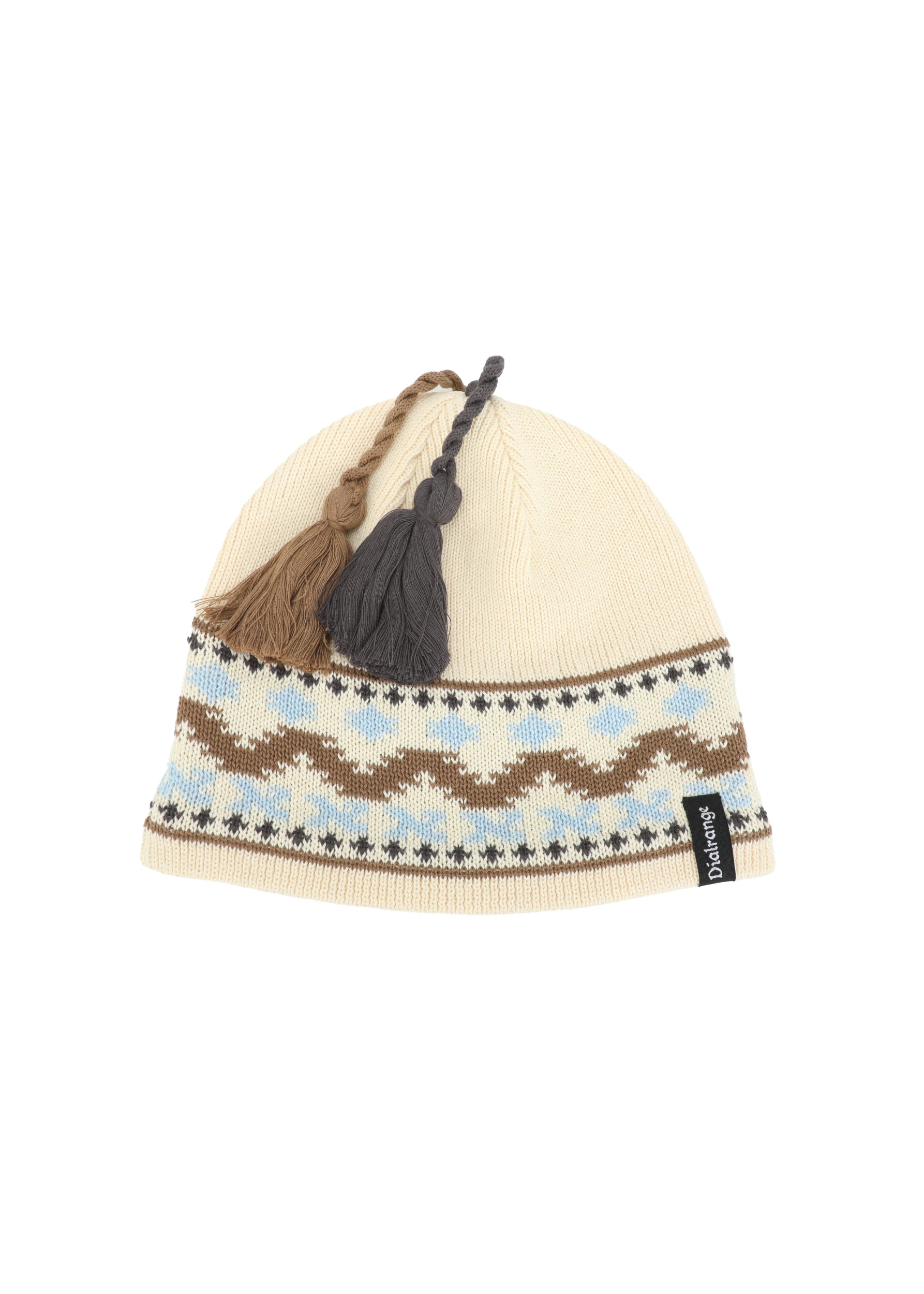 Tassle Beanie - Cream
