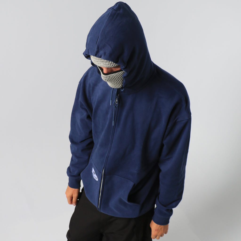 Zipper Hoodie - Blue